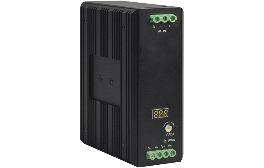 飛暢科技-工業(yè)導(dǎo)軌式AC220V轉(zhuǎn)DC12V15A/24V8A/48V5A(帶功率因素調(diào)整)開關(guān)電源