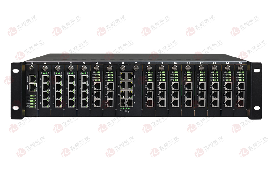 飛暢科技-多業(yè)務帶 物理隔離以太網(wǎng)（2U機框，19英寸， 1+1光備份）光端機