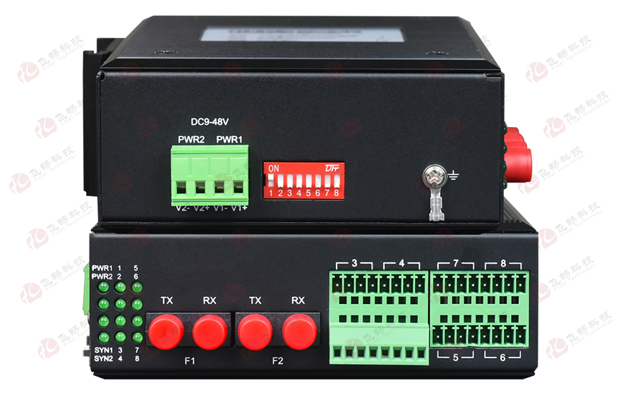 飛暢科技-工業(yè)軌式 環(huán)網型開關量 光端機