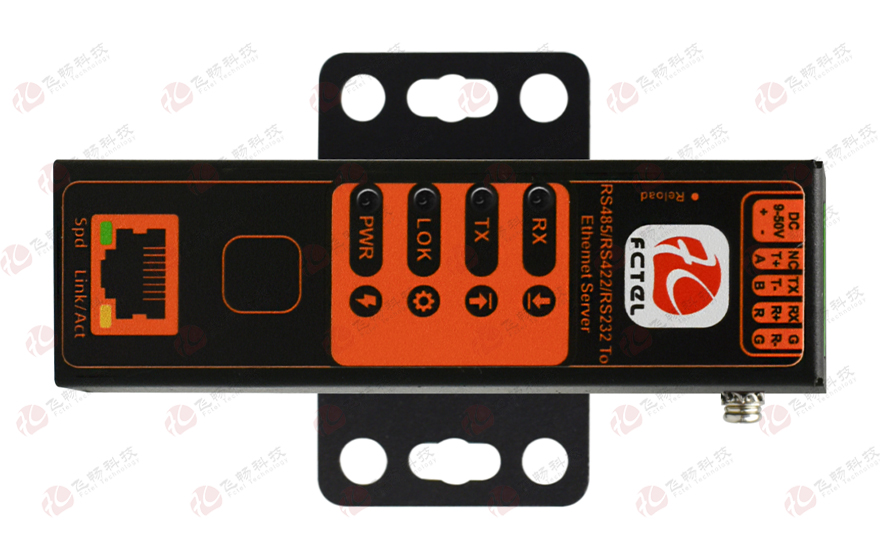 飛暢科技-口紅型工業(yè)軌式1路三合一RS485/422/232 串口服務(wù)器